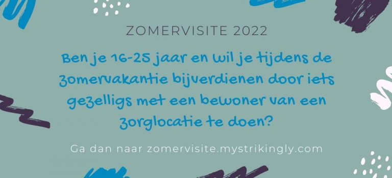 Zomervisite: betekenisvol vakantiewerk in de ouderenzorg